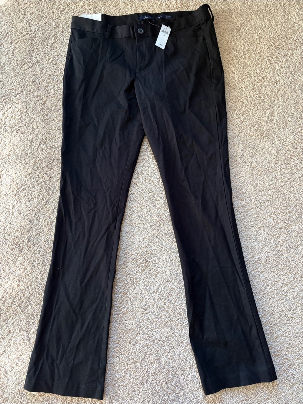 NWT-GAP Women’s Black Stretch Straight-Leg Pants- Straight Leg